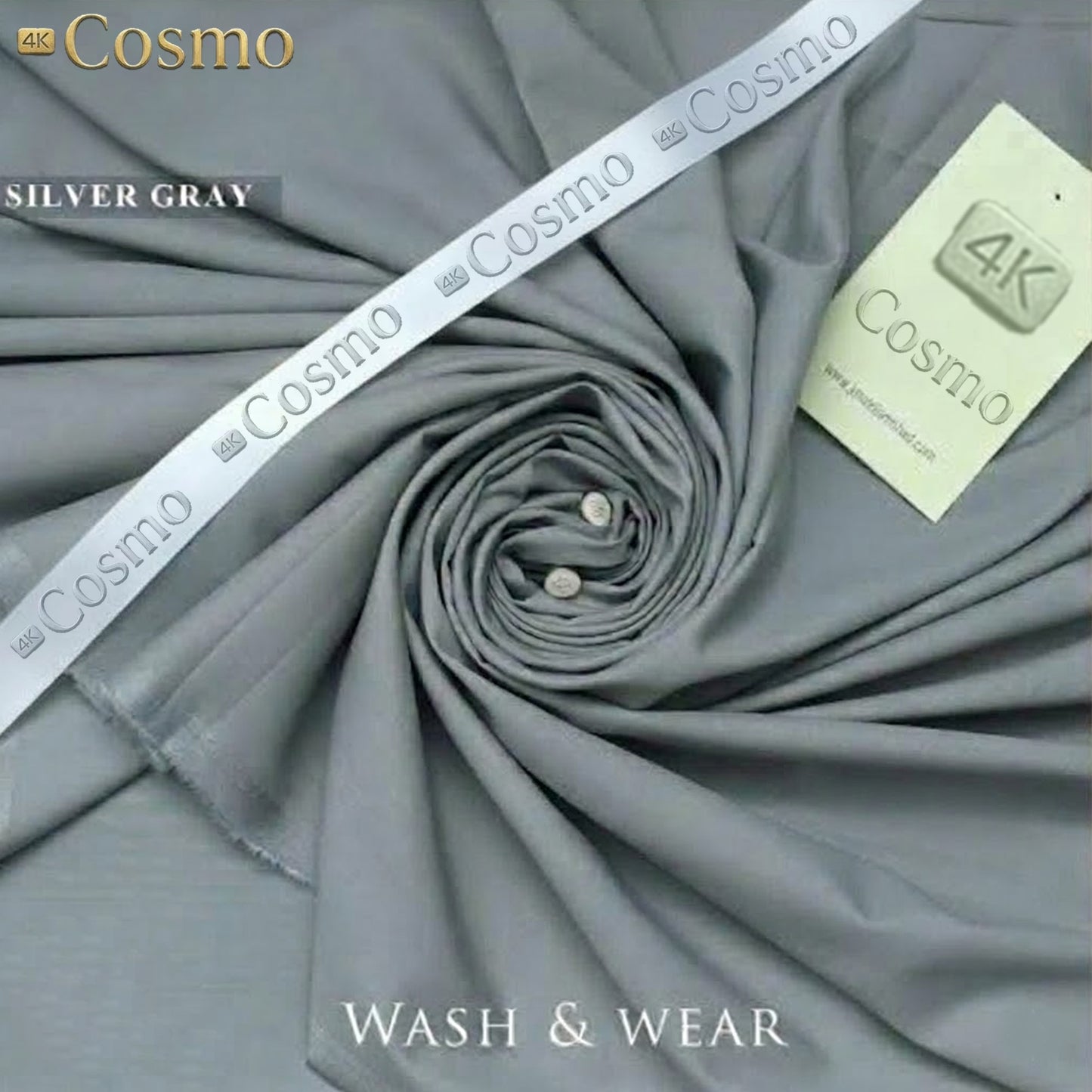 4K Regular Silver Gray UNSTICHED