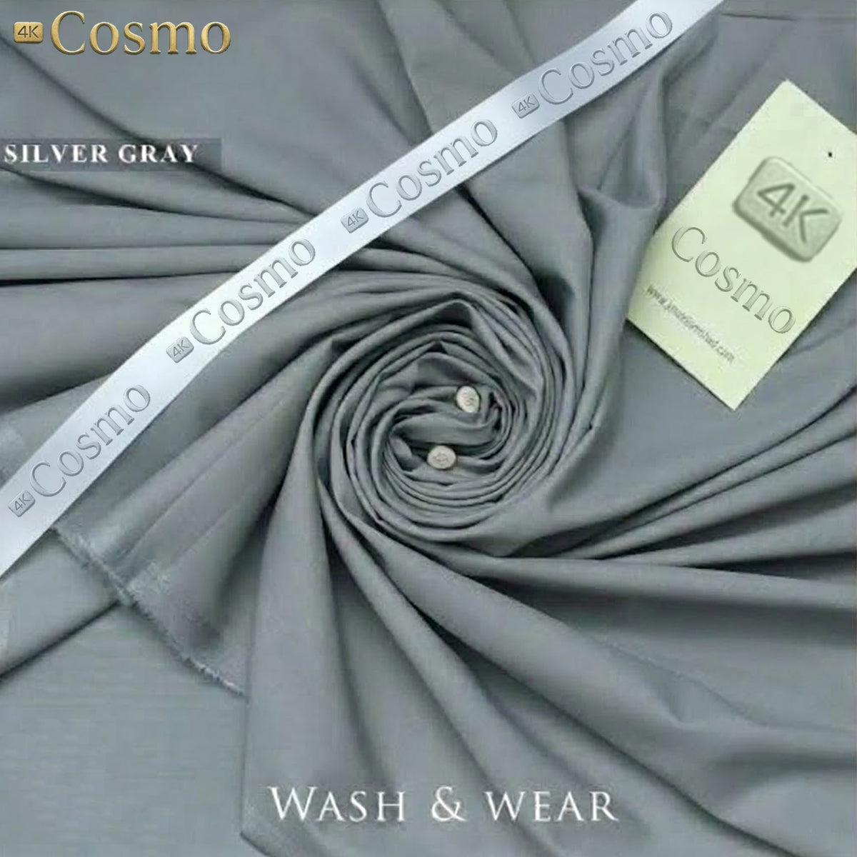 4K Classic Silver Gray UNSTITCHED