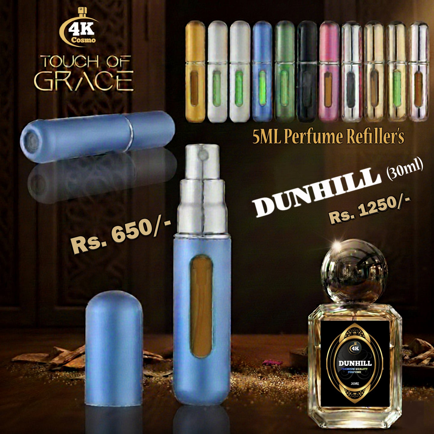 Portable Atomizer (5ML Perfume Bottle) For Travel (Random Colors)