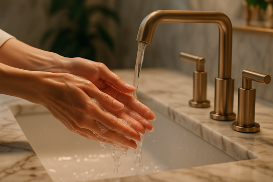 only show women hand washing